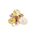 Bague 54 Bague Romance Divine en or jaune perle et citrines 58 Facettes CHAT-ROM-RI-PCI