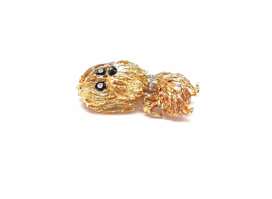 Broche Broche chien or et diamants 58 Facettes Broc.chien-988