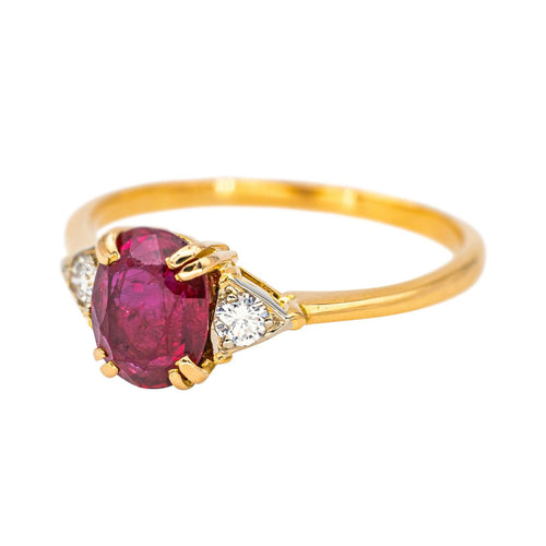 Bague 58 Bague  Or jaune Rubis, Diamant 58 Facettes 4423551RV