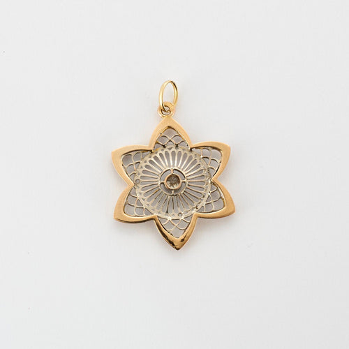 Pendentif Pendentif or jaune et blanc diamant 58 Facettes LP938/BET