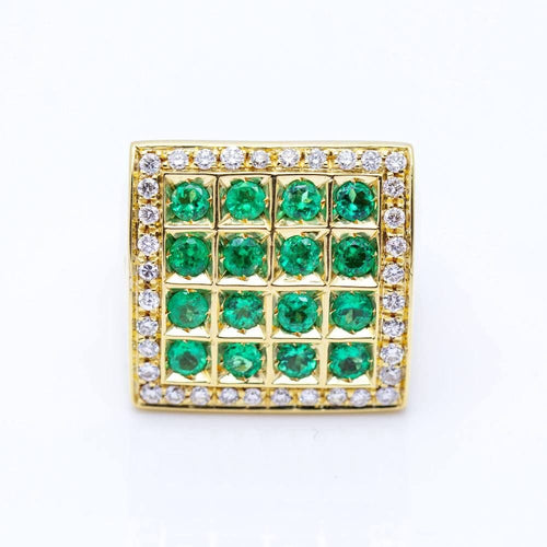 Bague 53 Bague en or avec diamants et émeraudes 58 Facettes N102918EJ