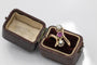 Old French trilogy ring with ruby and diamonds 0.34ct 58 Facettes 9365V