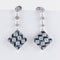 Boucles d'oreilles Boucles d'oreilles géométriques saphirs et diamants 58 Facettes P3L2
