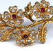 Broche Broche vintage avec rubis brillants et diamants 58 Facettes