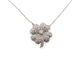 Collier collier pendentif fleur camelia or blanc 18k 119 diamants 1.63ct 9.3gr 58 Facettes 270129