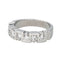 Bague 54 Bague Demi-alliance Or blanc Diamant 58 Facettes 4292752CN