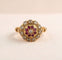 Bague 60 Bague en or jaune 14 carats sertie de diamants et de rubis 58 Facettes