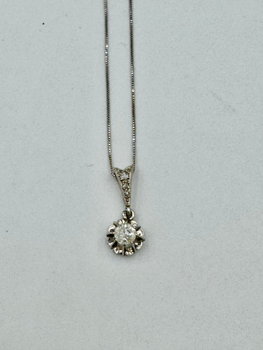 Pendentif Chaîne & pendentif or platine diamants 58 Facettes