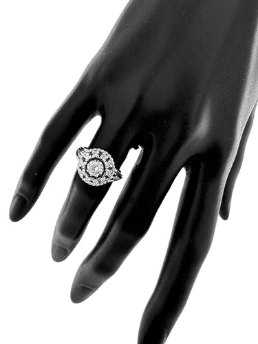 Bague 54.5 Bague cocktail rétro HRD certifiée avec diamants naturels 58 Facettes