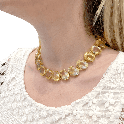 Collier Collier or jaune et citrines. 58 Facettes 34695