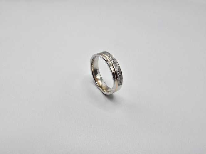 Bague 56 Bague Or Blanc Jaune / Rose sertie de diamants 58 Facettes 1-0000636/2