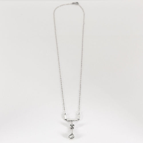 Collier Collier négligé or blanc et diamants 58 Facettes B250462