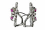 Boucles d'oreilles Boucles d'oreilles vintage en or blanc, rubis et diamants 58 Facettes 0408