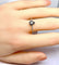 Bague 52.5 Bague solitaire or blanc, diamants blancs et diamants noirs. 58 Facettes AB509