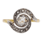Bague 49 Bague tourbillon antique or diamant taille rose (circa 1900) 58 Facettes A06287