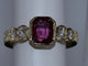 Bague 51 Bague Thai Ruby taille émeraude et Diamants en or jaune 58 Facettes BA-73