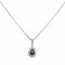 Collier Collier Pendentif Or blanc Saphir, Diamant 58 Facettes 4878497CN