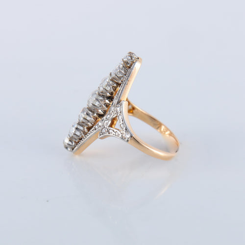 Bague 53 Bague marquise, époque Art Nouveau 58 Facettes