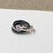 Bague 53 CARTIER - Bague Trinity or gris & céramique noire 58 Facettes