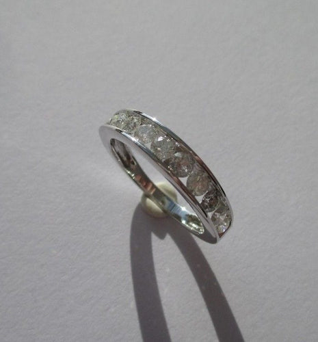 Bague 50.5 Bague alliance demi-tour or blanc et diamants 58 Facettes