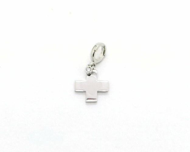 Pendentif Pendentif croix Piaget en or blanc serti de diamants 58 Facettes 6804