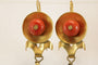 Boucles d'oreilles Boucles d'oreilles antiques en or corail 58 Facettes 7672