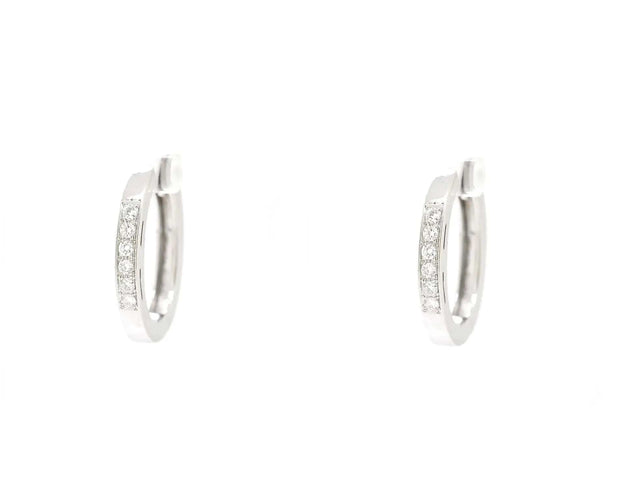 Boucles d'oreilles Boucles d'oreilles en or blanc serties de diamants de 0,24 ct 58 Facettes 14008