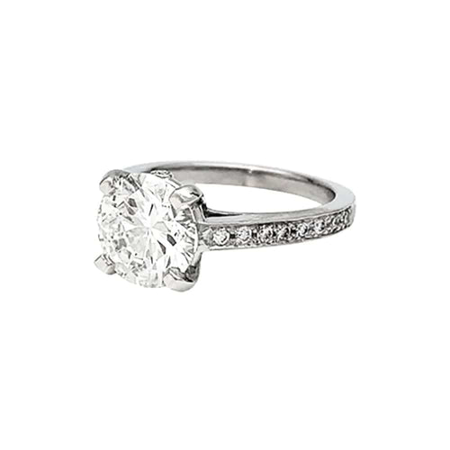 Bague 49 Bague platine avec diamant de 2,02 carats - Certificat HRD 58 Facettes 30455