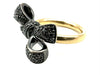 Bague 53 POMELLATO. Collection  "Forever", bague 2 ors 18K et diamants noirs 58 Facettes