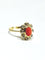 Bague 58 Bague en or diamants et corail rouge 58 Facettes