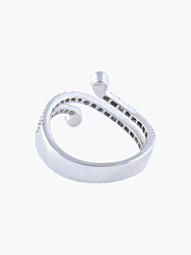 Bague 55 Bague Or Blanc Diamants 58 Facettes