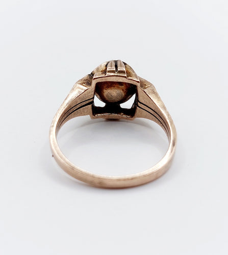 Антички прстен Soliter tank од ружичастог злата 14к и ружичасто сечени дијамант 