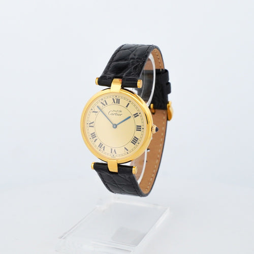 Cartier Must Vendôme - Lemon roman dial - LM 58 Facettes