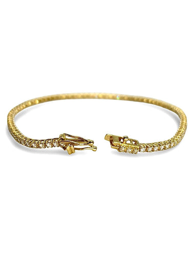 Bracelet Bracelet rivière en or jaune 18k serti de diamants 1,02 ct 58 Facettes 1249