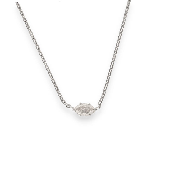 Collier Collier pendentif diamant marquise 0,77 Ct 58 Facettes