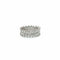 Bague 54 Alliance or blanc - Diamants taille marquise 58 Facettes 1.0002595/1