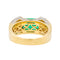 Bague 54 Bague Or jaune, Or blanc Emeraude, Diamant 58 Facettes 3182201CN