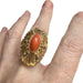 Bague 54 Bague en or avec corail et perle 58 Facettes DMAR9