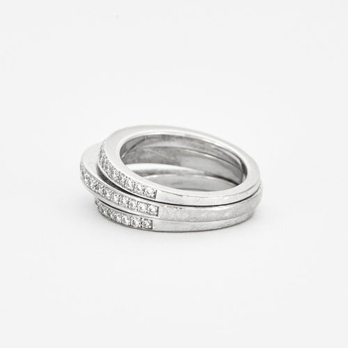 Bague 52 CARTIER - Bague 3 ponts Diamants 58 Facettes