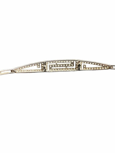 Collier Parure or gris diamants 58 Facettes