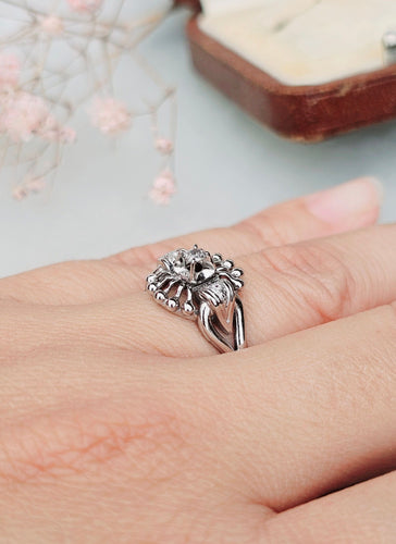 White gold diamond ring