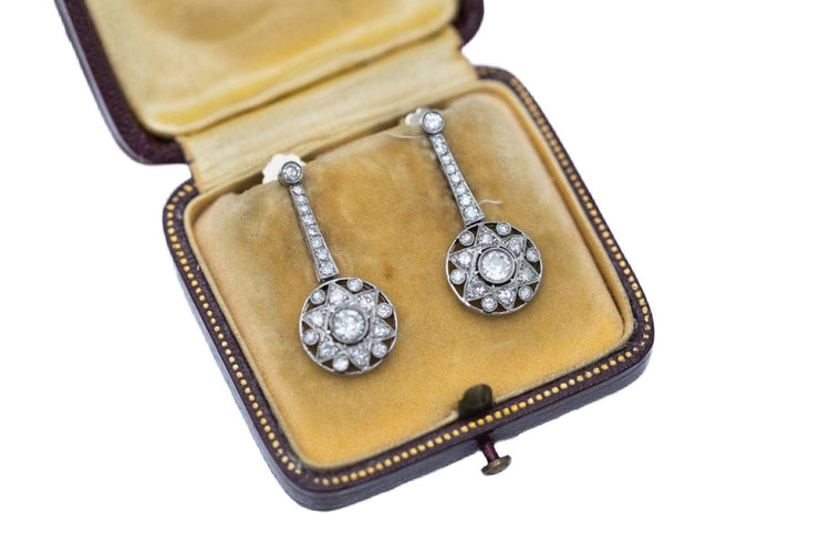 Boucles d'oreilles Boucles d'oreilles Art Déco vintage à motif étoile, vers 1930. 58 Facettes 10723