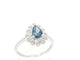 Bague 54 Bague en or blanc avec diamants et topaze 58 Facettes 2316