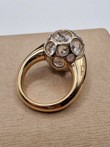 Bague 52.5 Pomellato - Bague Harem Collection en or jaune 18k et crystal rock 58 Facettes
