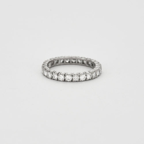 Alliance américaine en or blanc 58 Facettes 240267