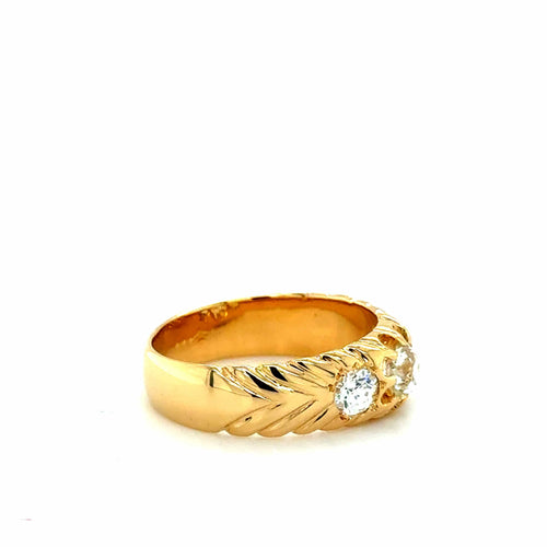 Bague Vintage Or jaune et Diamants - 1970 58 Facettes 1.0000378/3