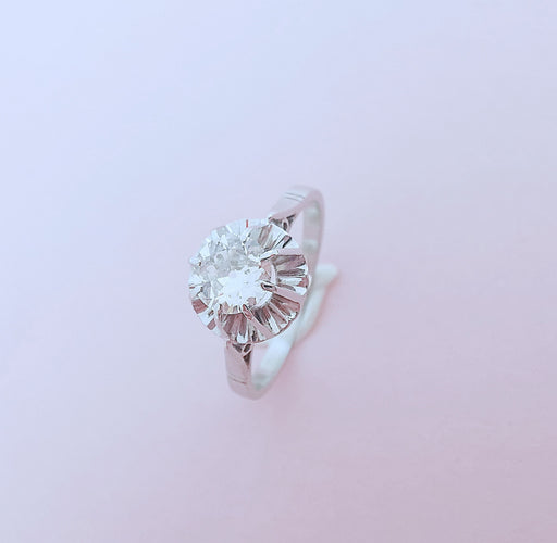 Bague Bague solitaire Diamant 0,60 carat Or Blanc 18 K 58 Facettes AA 1668