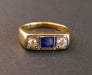 Bague 52 Bague pierre bleue et Diamants, Or 2 tons 58 Facettes