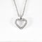 Collier Collier et pendentif "Coeur" en or gris et diamants 58 Facettes COMP1307