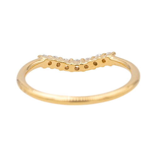 Bague 53 Bague Demi alliance Or jaune Diamant 58 Facettes 4098641RV